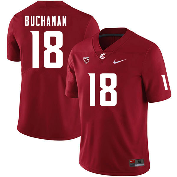 Men #18 Marshawn Buchanan Washington Cougars College Football Jerseys Sale-Crimson